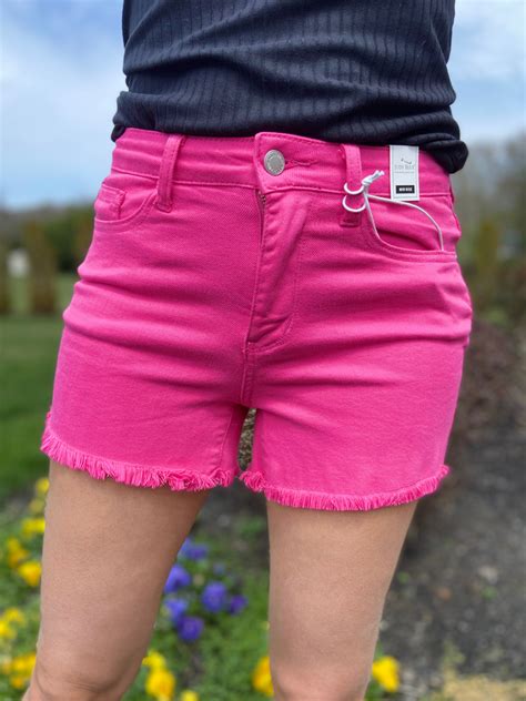 pink judy blue shorts